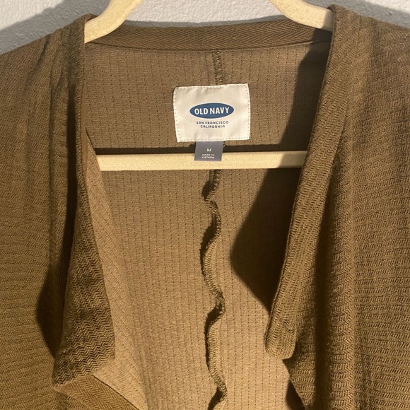 Old Navy Open Front Olive Green Cardigan - Picture 3 of 5